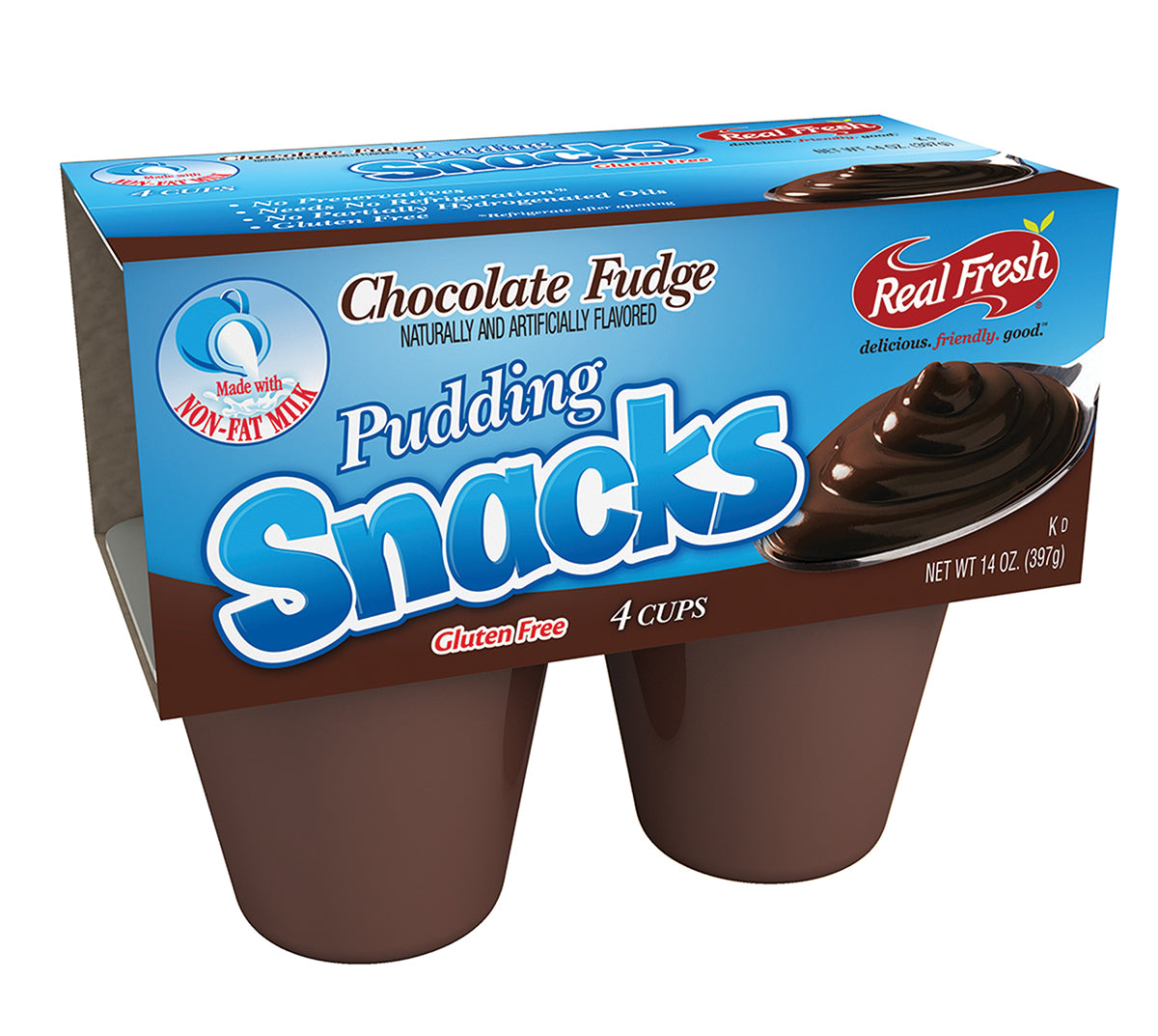 PUDDING CHOCOLATE FUDGE 4 PACK (397GR)