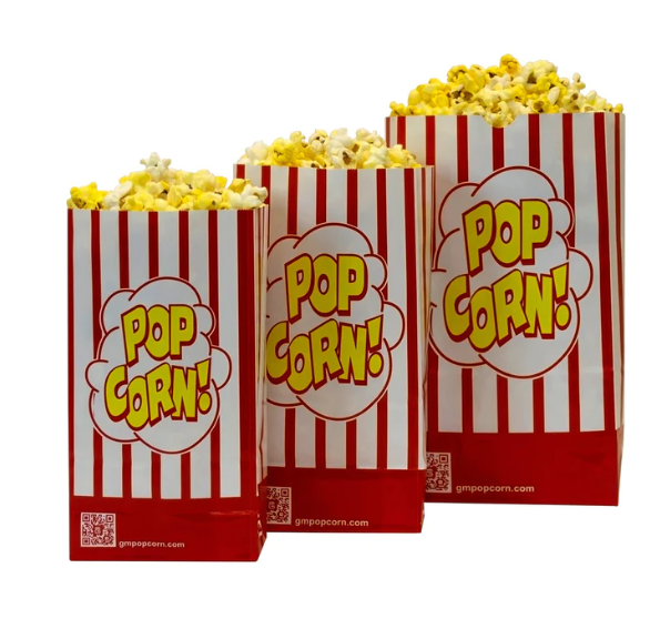 BOLSA CHICA PARA PALOMITAS 46 oz ROJO/BLANCO x 100 UN