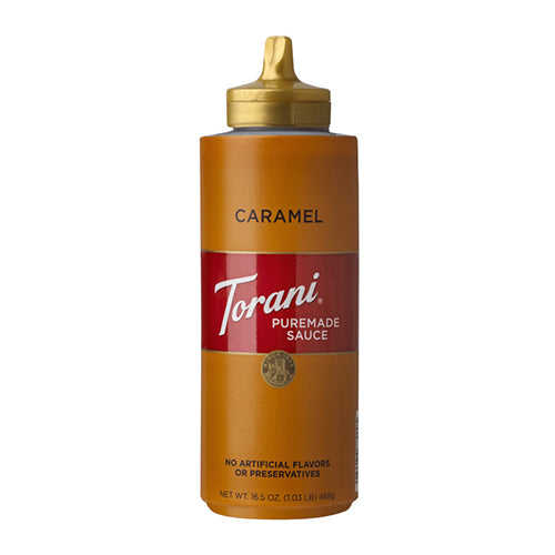 CARAMEL SAUCE SQUEZZE TORANI BOTTLE 16.5 OZ