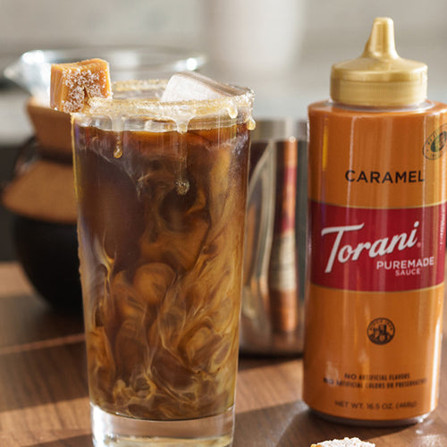 CARAMEL SAUCE SQUEZZE TORANI BOTTLE 16.5 OZ