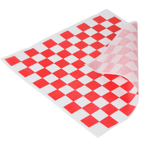 PAPEL ENCERADO 12"X12" ROJO BLANCO X 1000 UN