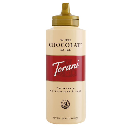 WHITE CHOCOLATE SAUCE SQUEZZE TORANI BOTTLE 16.5 OZ