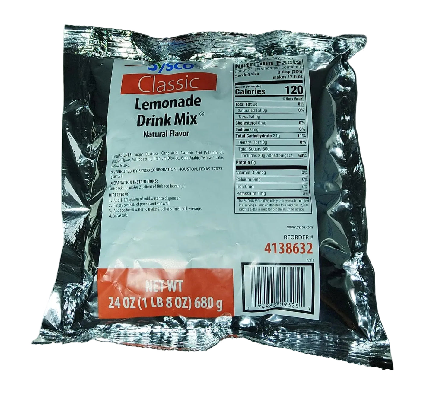 DRINK MIX LEMONADE SYSCO 680GR