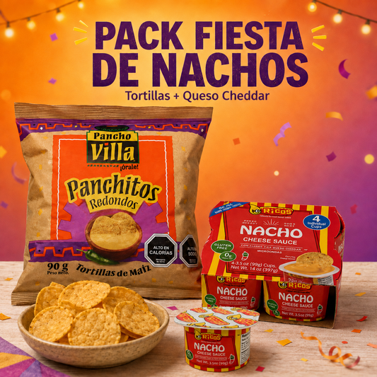 Pack Fiesta de Nachos | Tortillas + Queso Cheddar